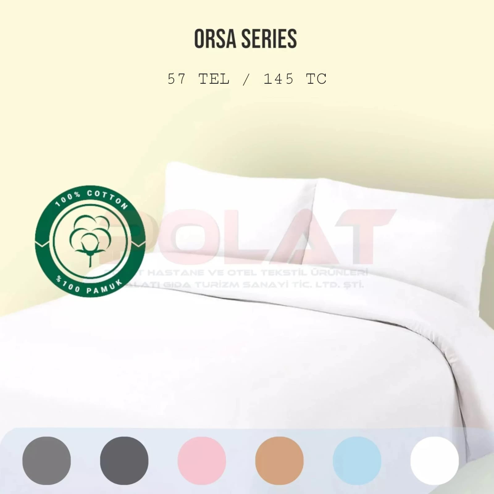 Orsa Series Linens Set 145 TC – 100% Cotton