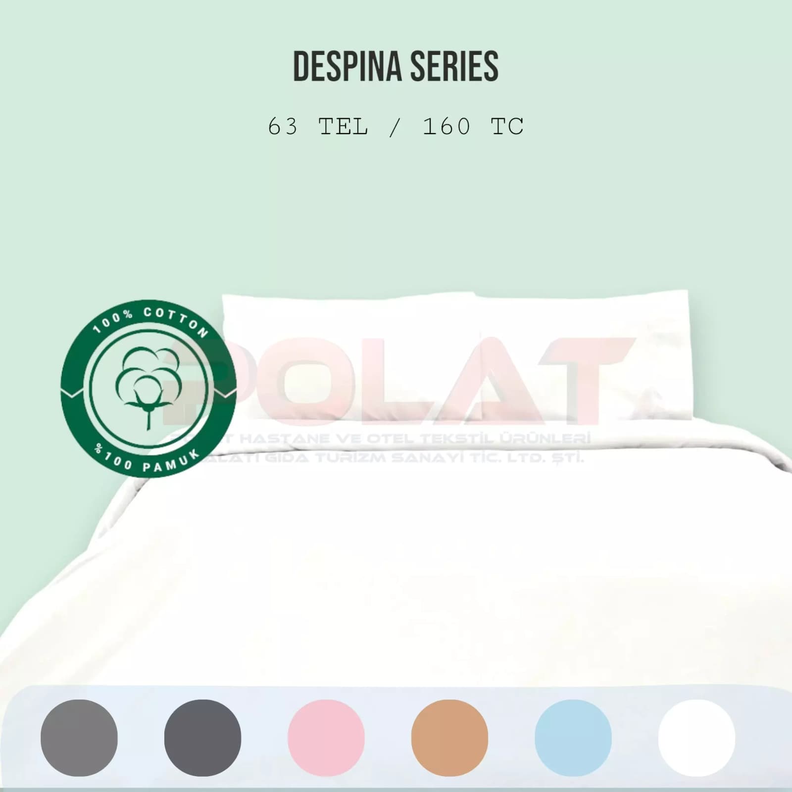 Despina Series Linens Set 160 TC – 100% Cotton