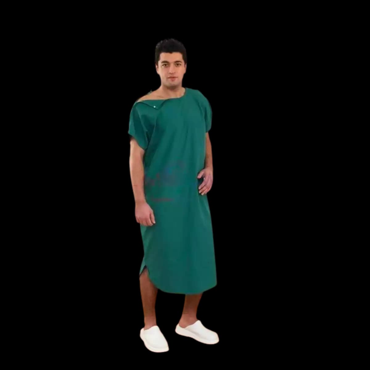 Patient Apron with Snap Fastener