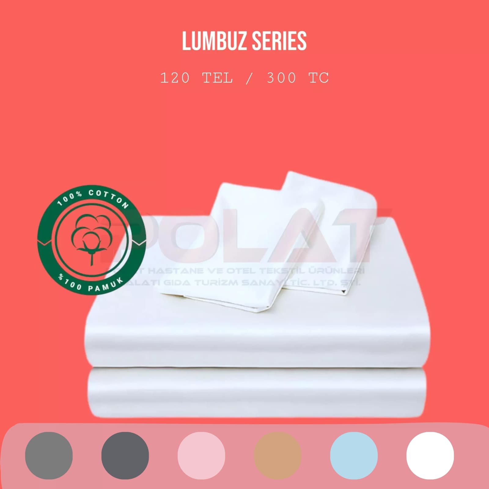 Lumbuz Series Plain Satin Sheet 300 TC – 100% Cotton