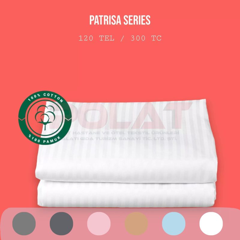 Patrisa Series 0.5 cm Striped Satin Duvet Cover 300 TC – 100% Cotton