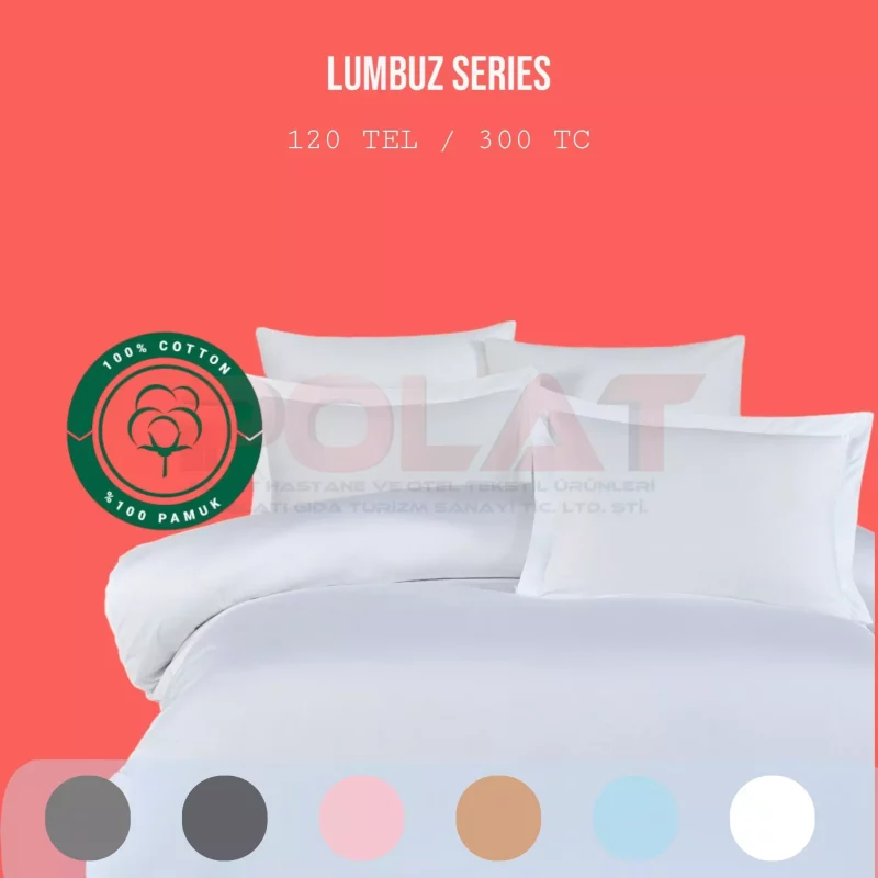 Lumbuz Series Plain Satin Duvet Cover Set 300 TC – 100% Cotton