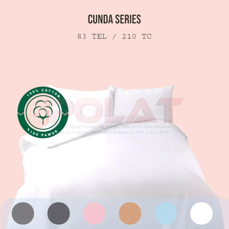 Cunda Series Plain Satin Linens Set 210 TC – 100% Cotton