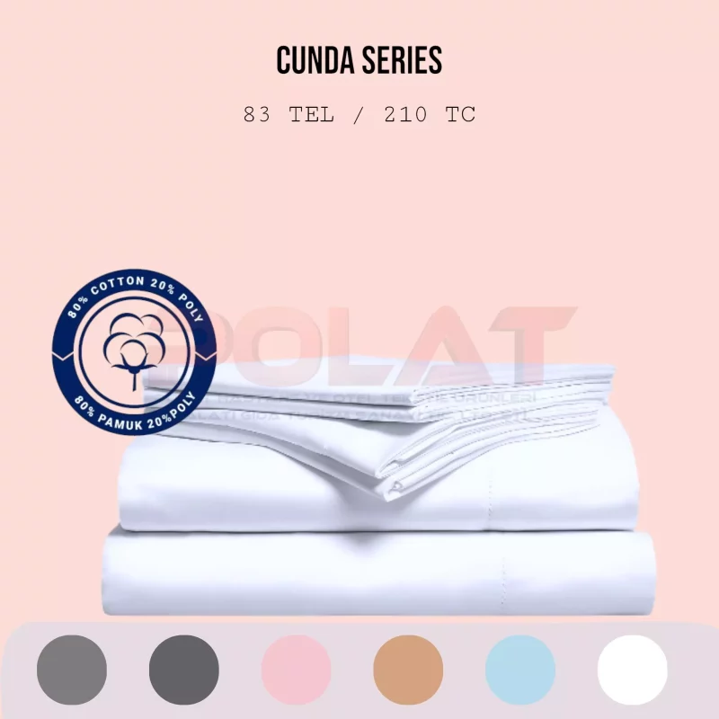 Cunda Series 1 cm Satin Plain Duvet Cover 210 TC – 80% Cotton 20% Poly